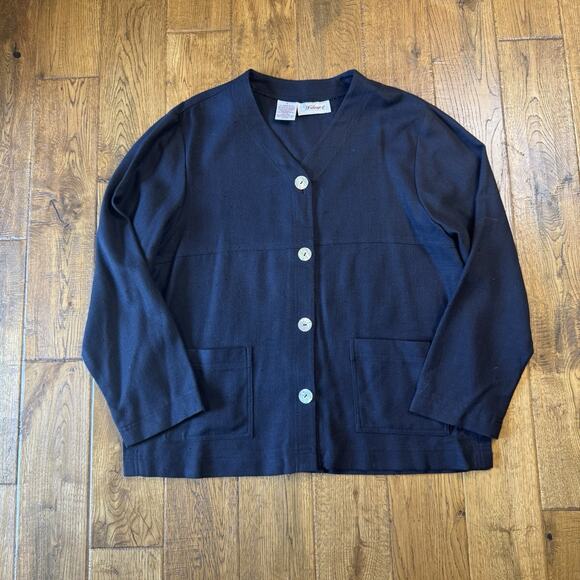 Worthington Jackets & Blazers - Vintage Worthington Long Sleeve Black Blazer Lightweight Jacket Womens Size 16